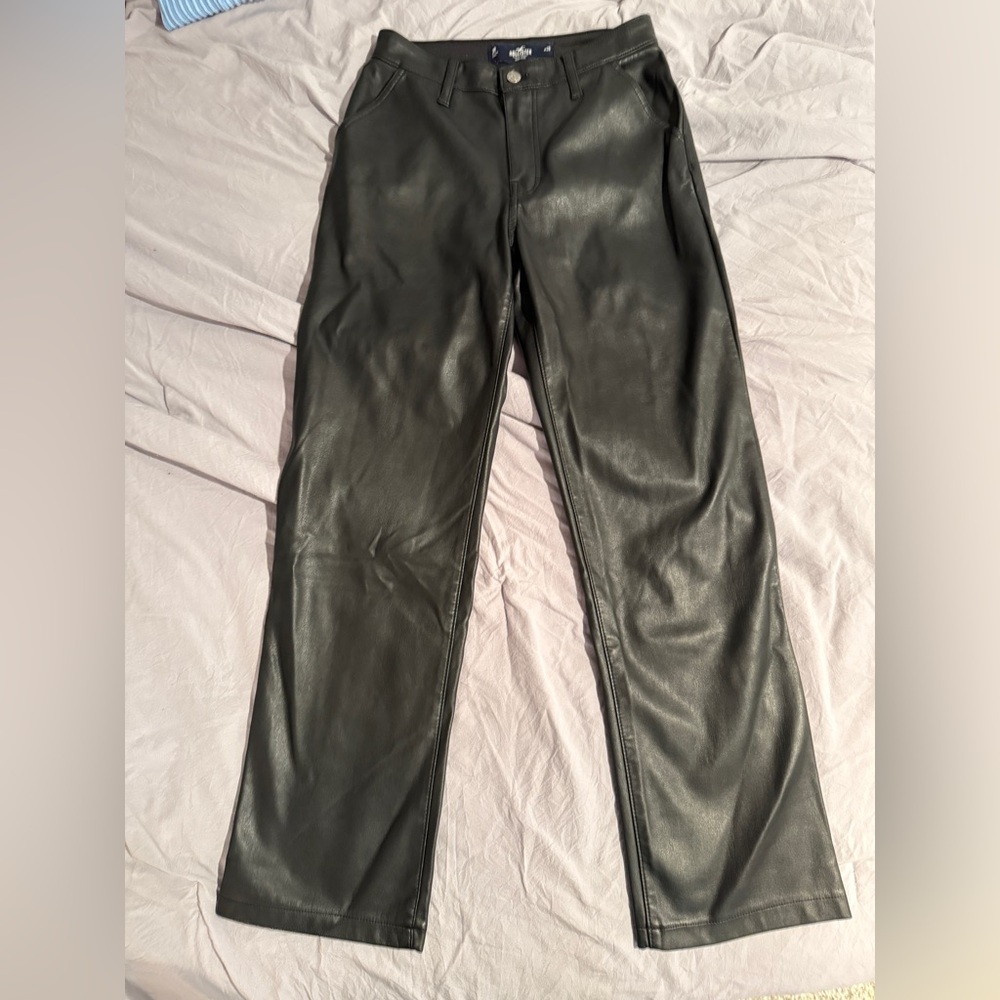 Leather Straight Leg pants